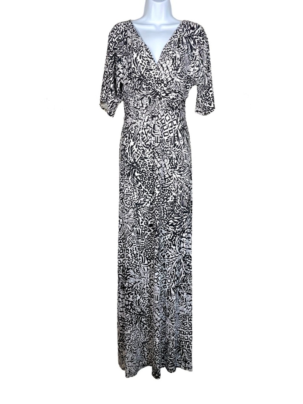 Lilly Pulitzer Parigi Maxi Dress S Black White Onyx Home Slice